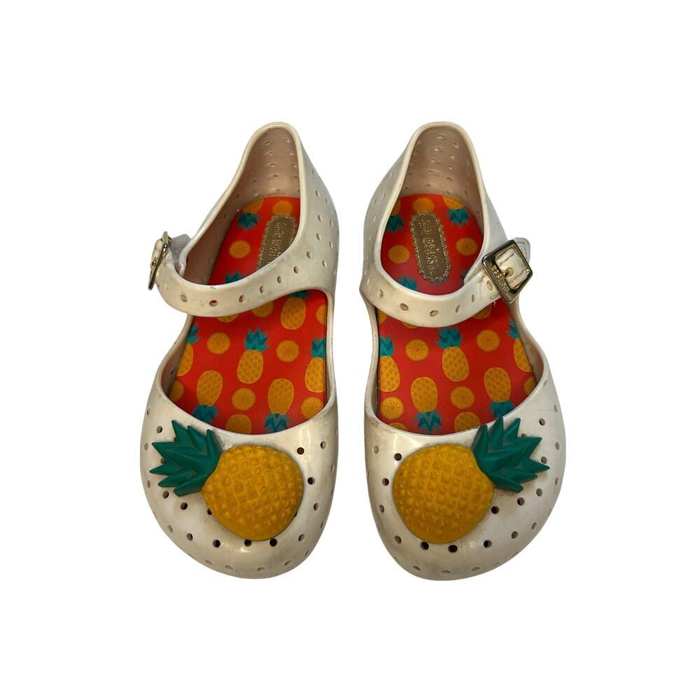 Mini Melissa Ultragirl Furadinha White Pineapple Shoes 8